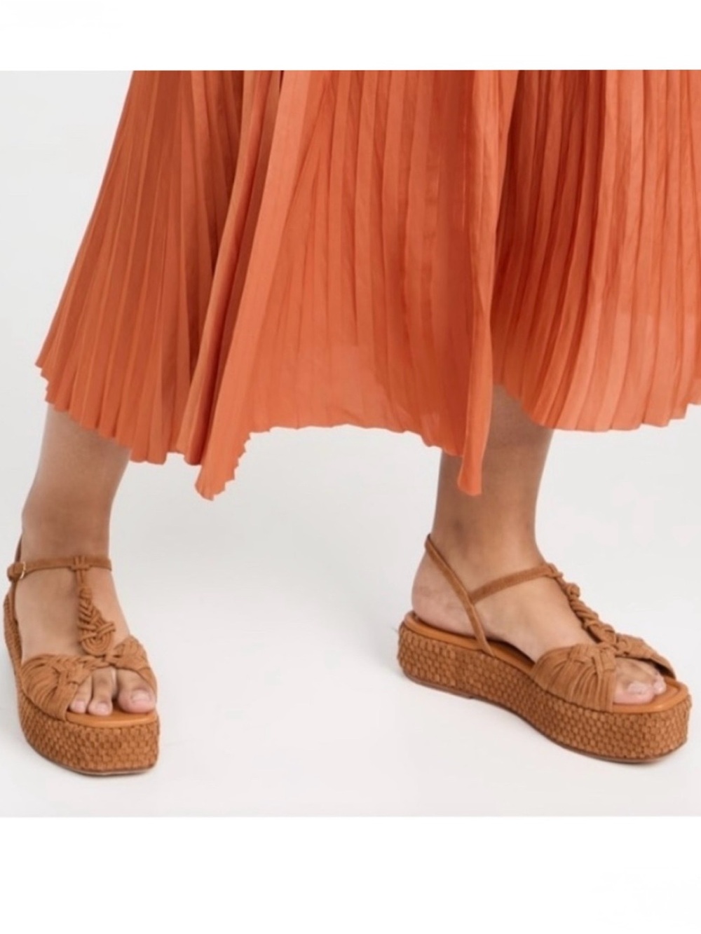 Ulla Johnson Shayna Macramé Suede Platform Sandals EU 39.5 US 9.5